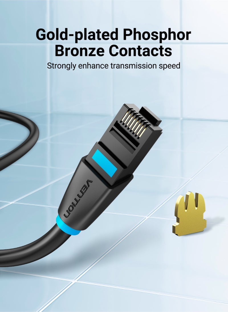 VENTION Cat 6 Ethernet Cable 30m, 10Gbps Snagless Cat 6 Cable, Cat6 Cord, Ethernet Cord, High-Speed Internet Network Cable, Black - Image 5